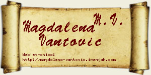 Magdalena Vantović vizit kartica